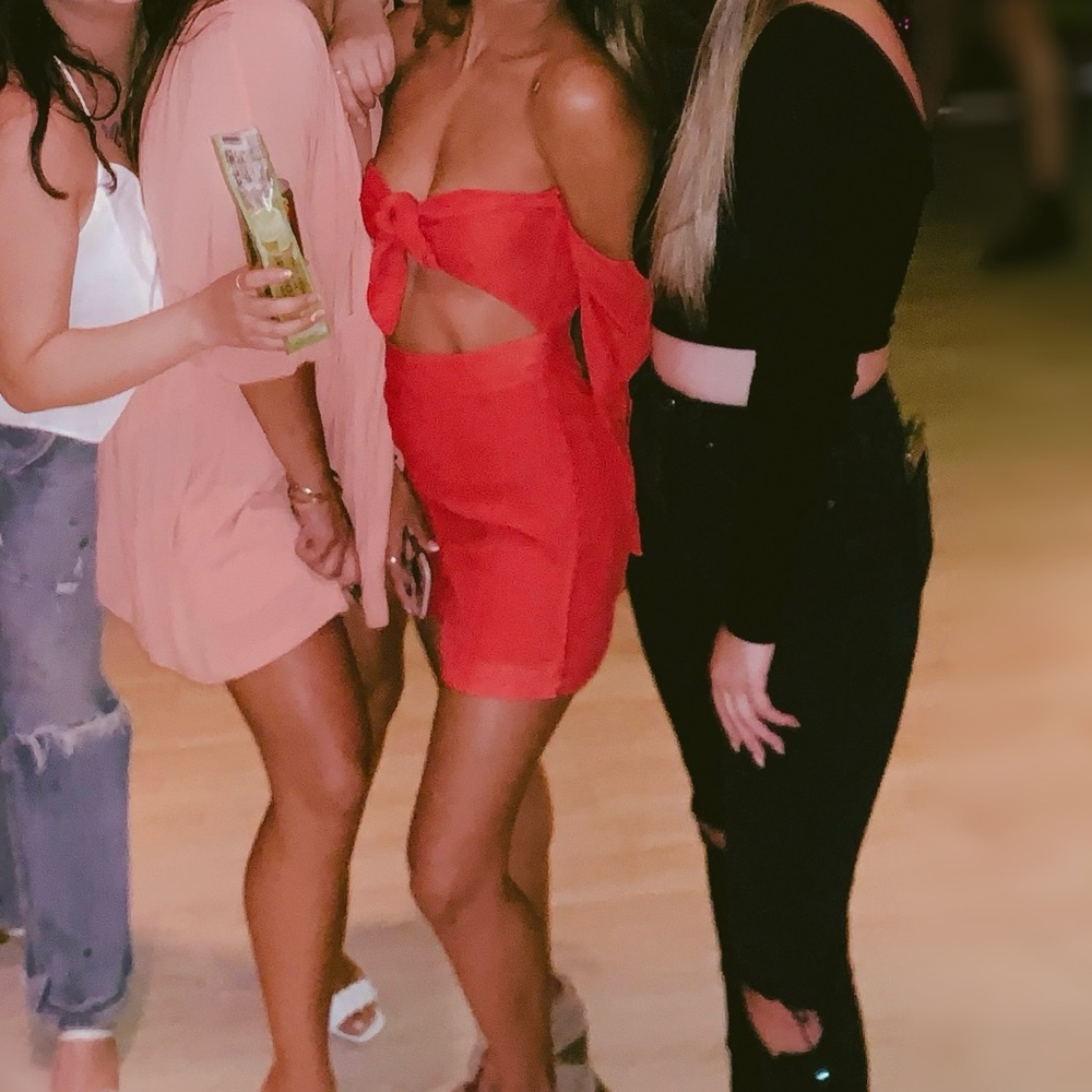 Vibrant Red Party Romper